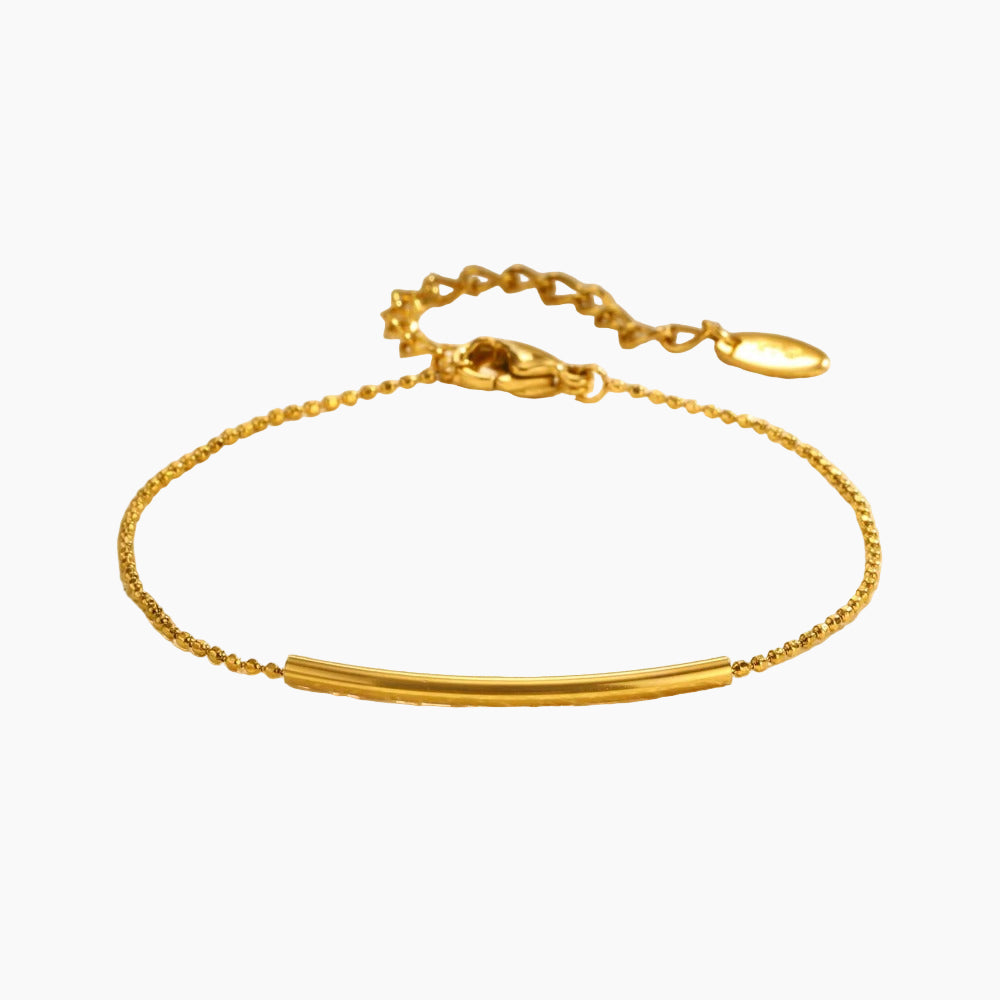 Minimalist Round Bead Bracelet | 18K Gold