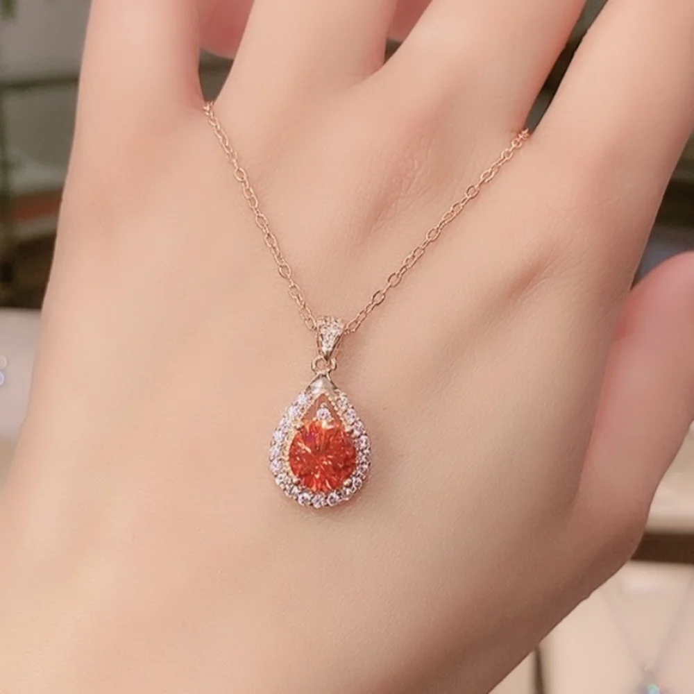 Teardrop Zircon Wedding Necklace | 18K Gold