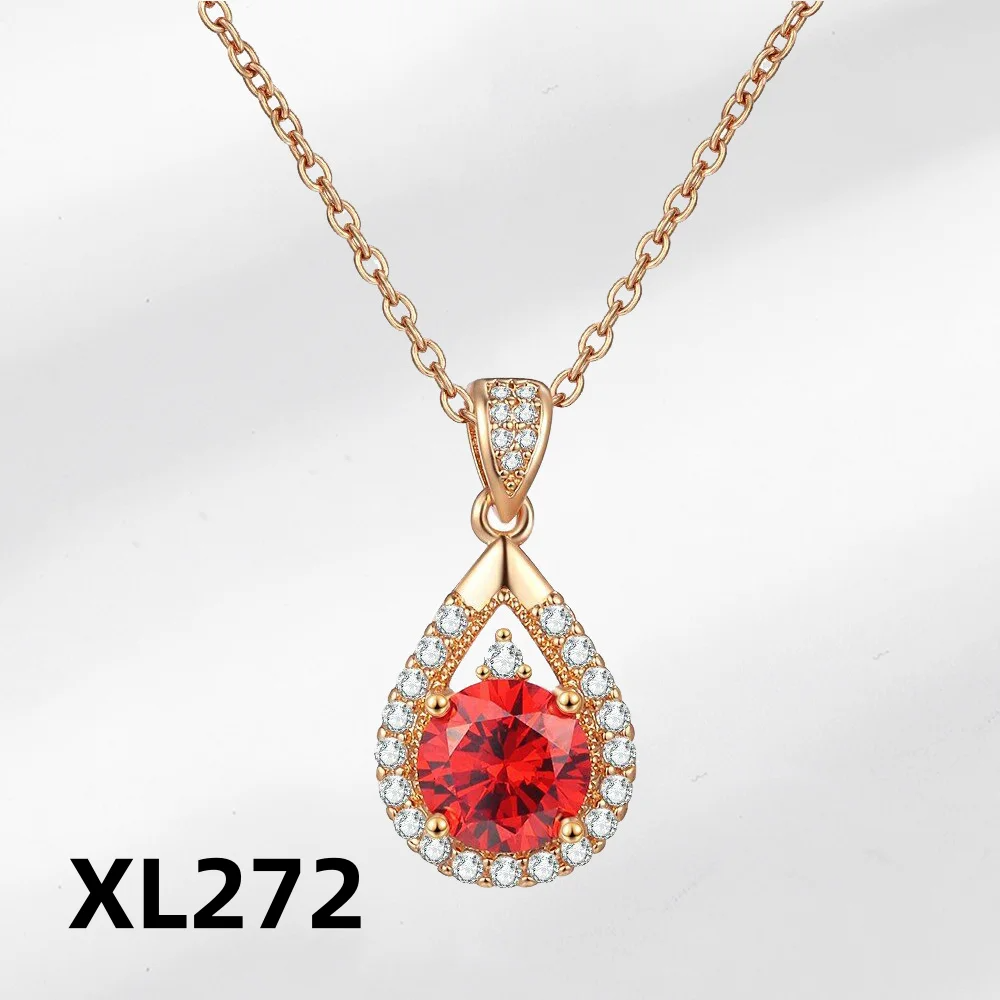 Teardrop Zircon Wedding Necklace | 18K Gold