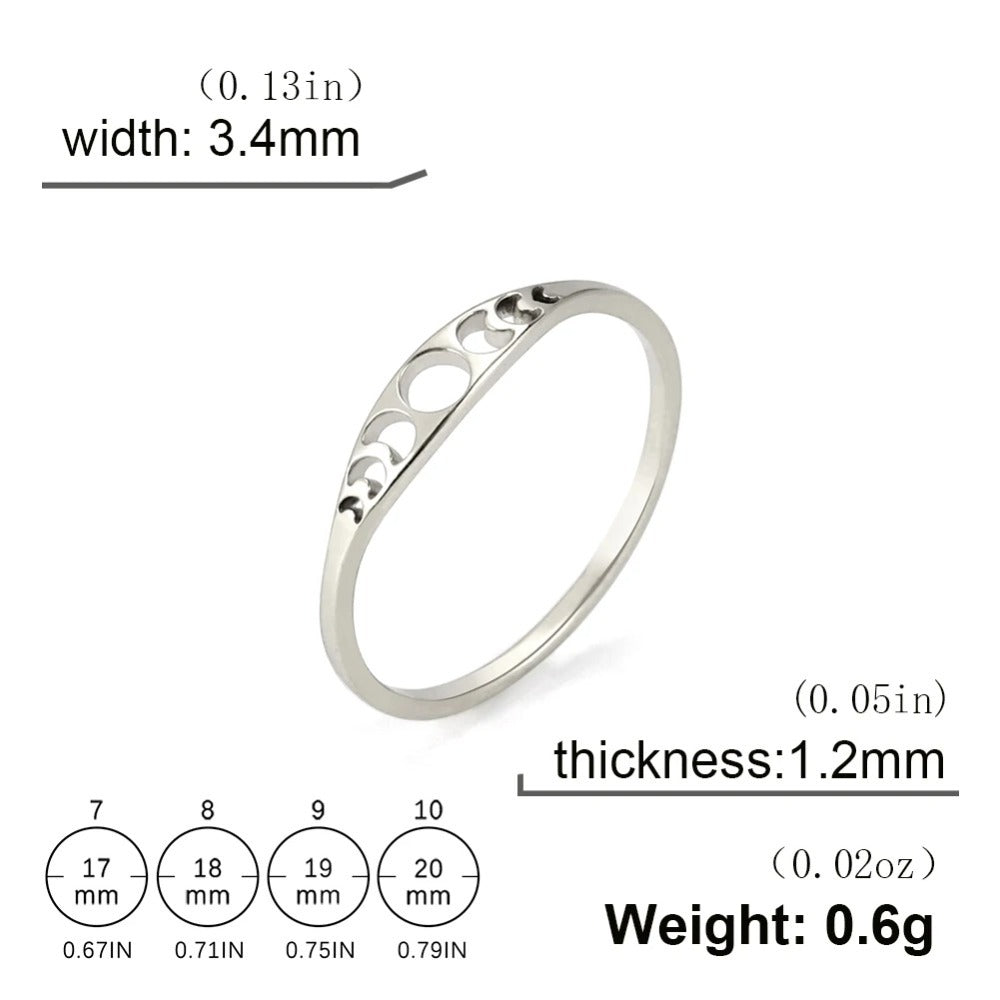 Skyrim Moon Phase Ring | 18K Gold